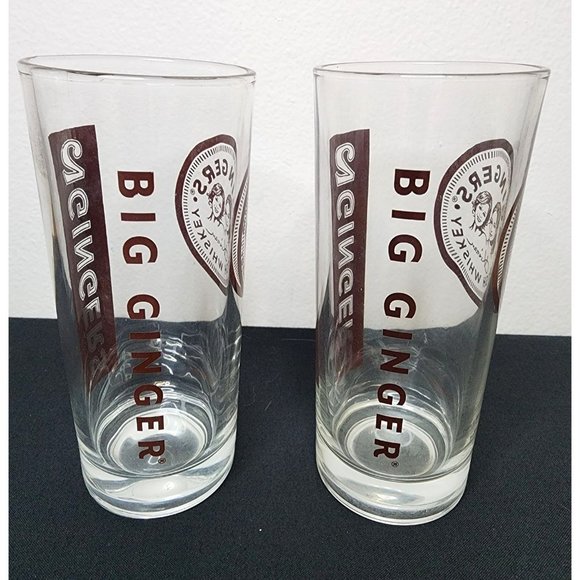 Tall Highball Bar Glasses 2 Gingers Two Piece Set 6 Inch Excellent Condition - Picture 3 of 4